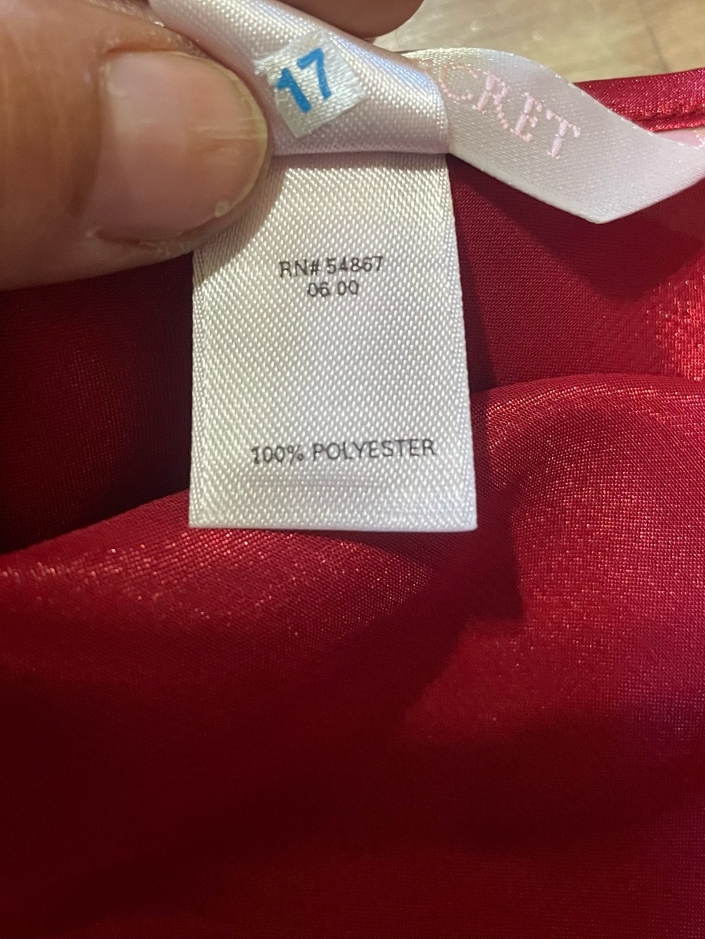 Vintage 2000 Victoria’s Secret Red Satin Halter Keyhole Dress Y2K - Picture 7 of 8